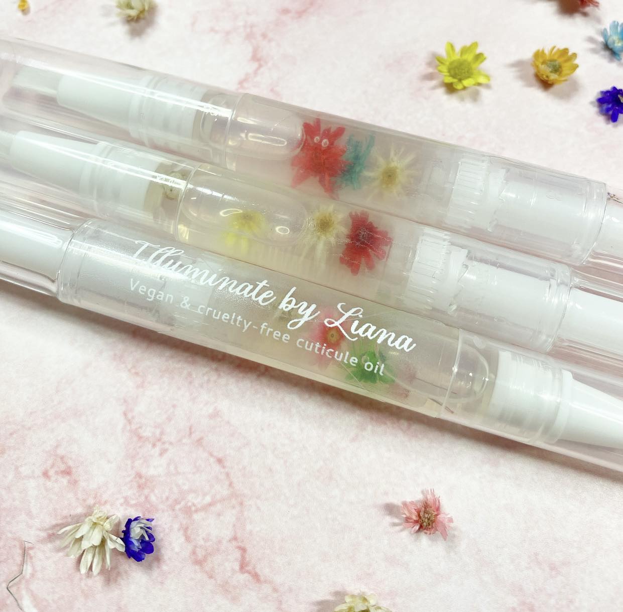 Cuticle Oil With Dried Flowers. Handmade. Hydrating. Unique