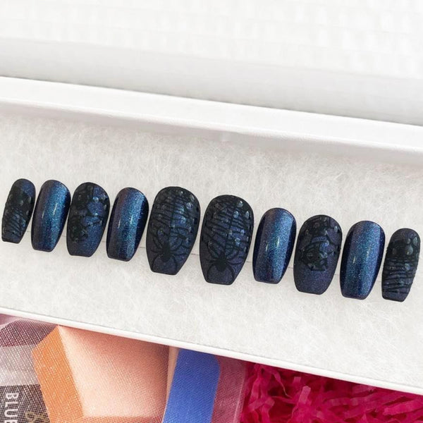 Load image into Gallery viewer, "Creepy Crawly" Spiderweb & 3D Raindrops - illuminatebyliana