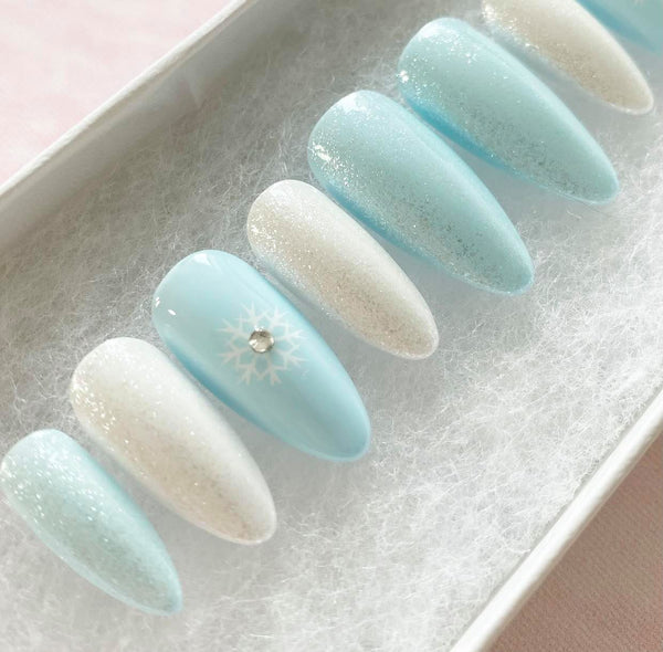 Load image into Gallery viewer, "Snowflakes in the Sky" Christmas Holiday Set with rhinestones - illuminatebyliana