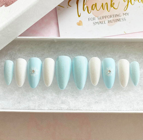 Load image into Gallery viewer, "Snowflakes in the Sky" Christmas Holiday Set with rhinestones - illuminatebyliana