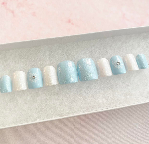 Load image into Gallery viewer, "Snowflakes in the Sky" Christmas Holiday Set with rhinestones - illuminatebyliana