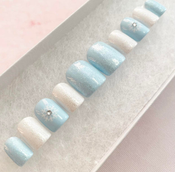 Load image into Gallery viewer, "Snowflakes in the Sky" Christmas Holiday Set with rhinestones - illuminatebyliana