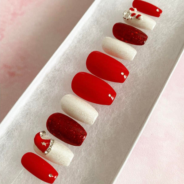 Load image into Gallery viewer, "Santa Stole The Candy Cane" with glitter & rhinestones - illuminatebyliana