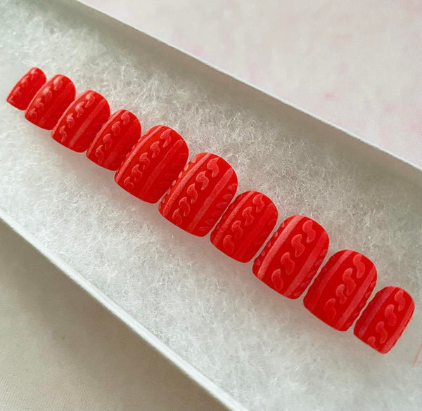 Load image into Gallery viewer, "Frosted Love" Red Frosted Sweater Design - illuminatebyliana