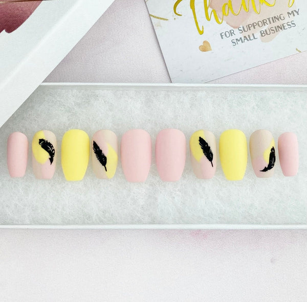 Load image into Gallery viewer, "Matte Beauty" Feather Design - illuminatebyliana