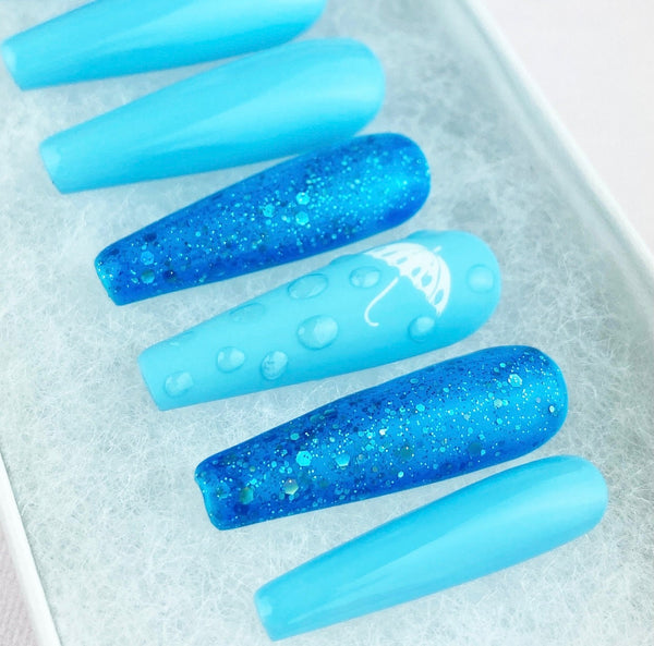 Load image into Gallery viewer, "Raindrops On Me" with 3D Raindrops - illuminatebyliana