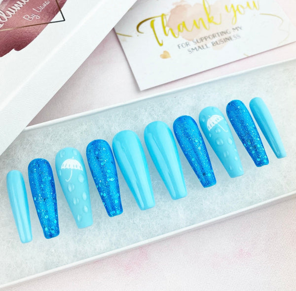 Load image into Gallery viewer, "Raindrops On Me" with 3D Raindrops - illuminatebyliana