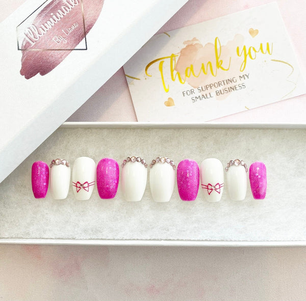 Load image into Gallery viewer, "Wrap Me In Pink" with Rhinestones - illuminatebyliana