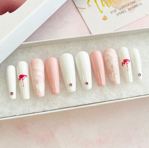 Load image into Gallery viewer, "Flamingo Summer" Pink Marble - illuminatebyliana