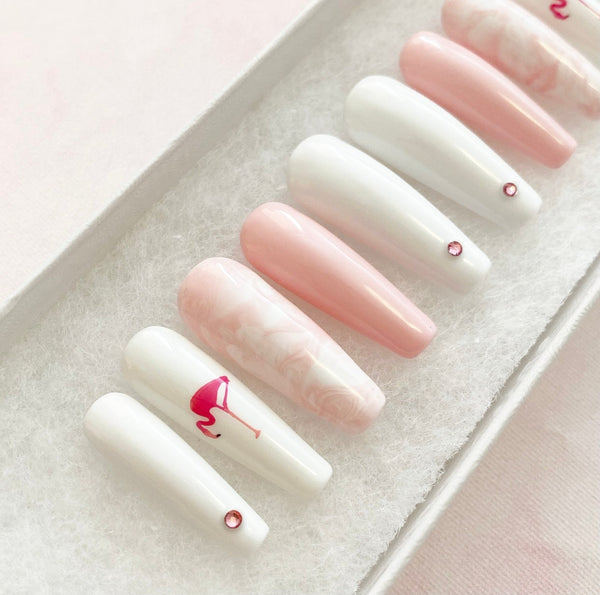 Load image into Gallery viewer, "Flamingo Summer" Pink Marble - illuminatebyliana