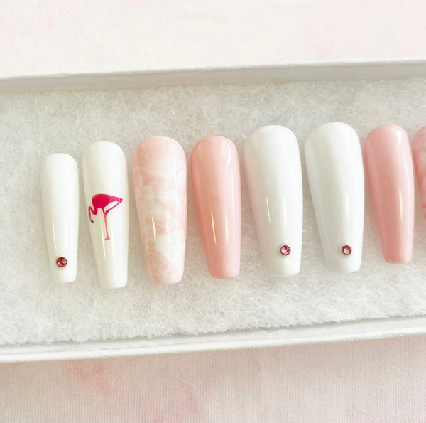 Load image into Gallery viewer, "Flamingo Summer" Pink Marble - illuminatebyliana