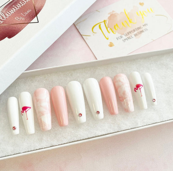 Load image into Gallery viewer, "Flamingo Summer" Pink Marble - illuminatebyliana