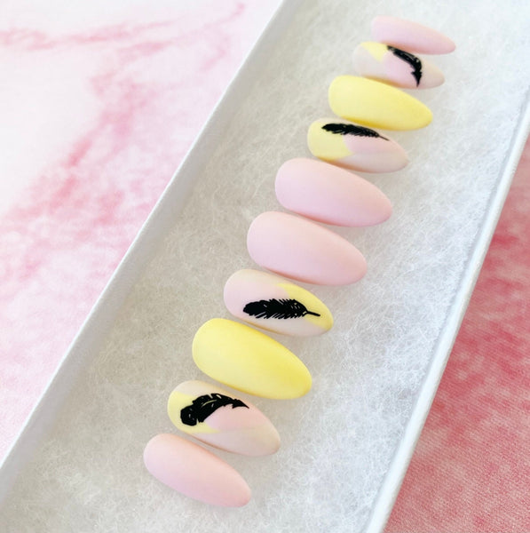 Load image into Gallery viewer, "Matte Beauty" Feather Design - illuminatebyliana