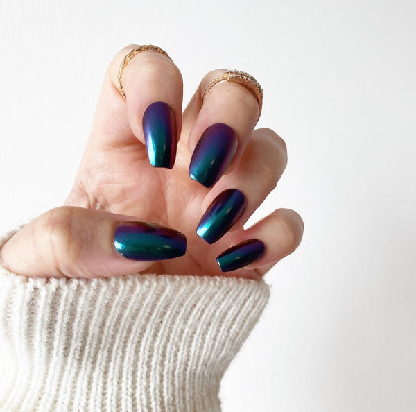 Load image into Gallery viewer, "Mirror On The Wall" Holographic Chameleon Chrome - illuminatebyliana