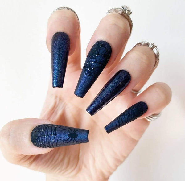 Load image into Gallery viewer, "Creepy Crawly" Spiderweb & 3D Raindrops - illuminatebyliana