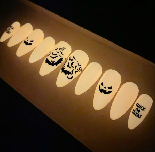 Load image into Gallery viewer, "Trick Or Treat" Halloween Glow In The Dark Orange - illuminatebyliana