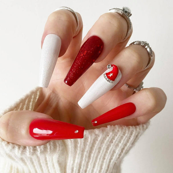 Load image into Gallery viewer, "Santa Stole The Candy Cane" with glitter & rhinestones - illuminatebyliana