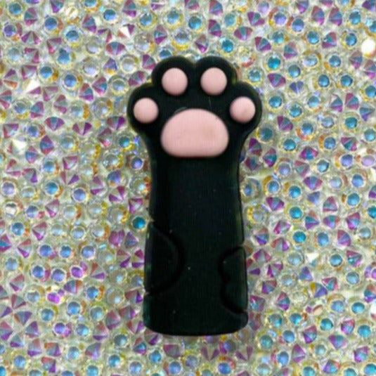 Load image into Gallery viewer, Cuticle Cutter Topper: Paw Print Black/Pink
