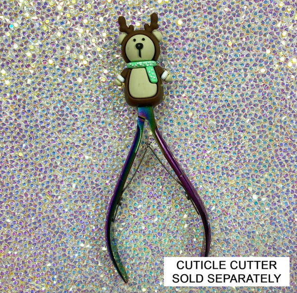 Load image into Gallery viewer, Cuticle Cutter Topper: Reindeer
