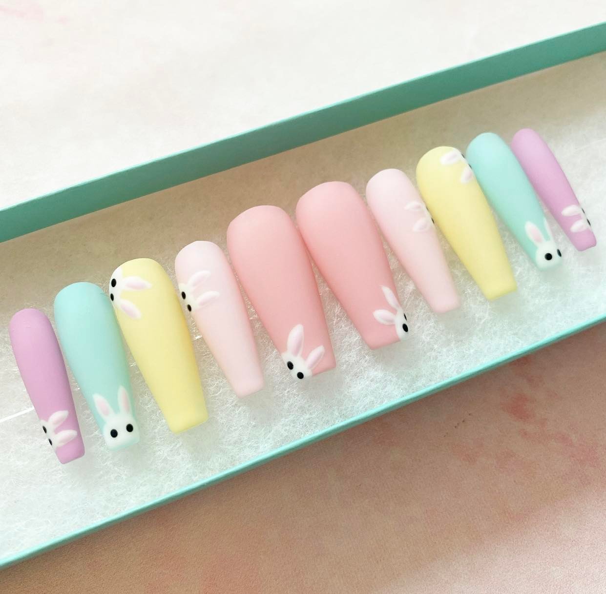 easter bunny nails for kids