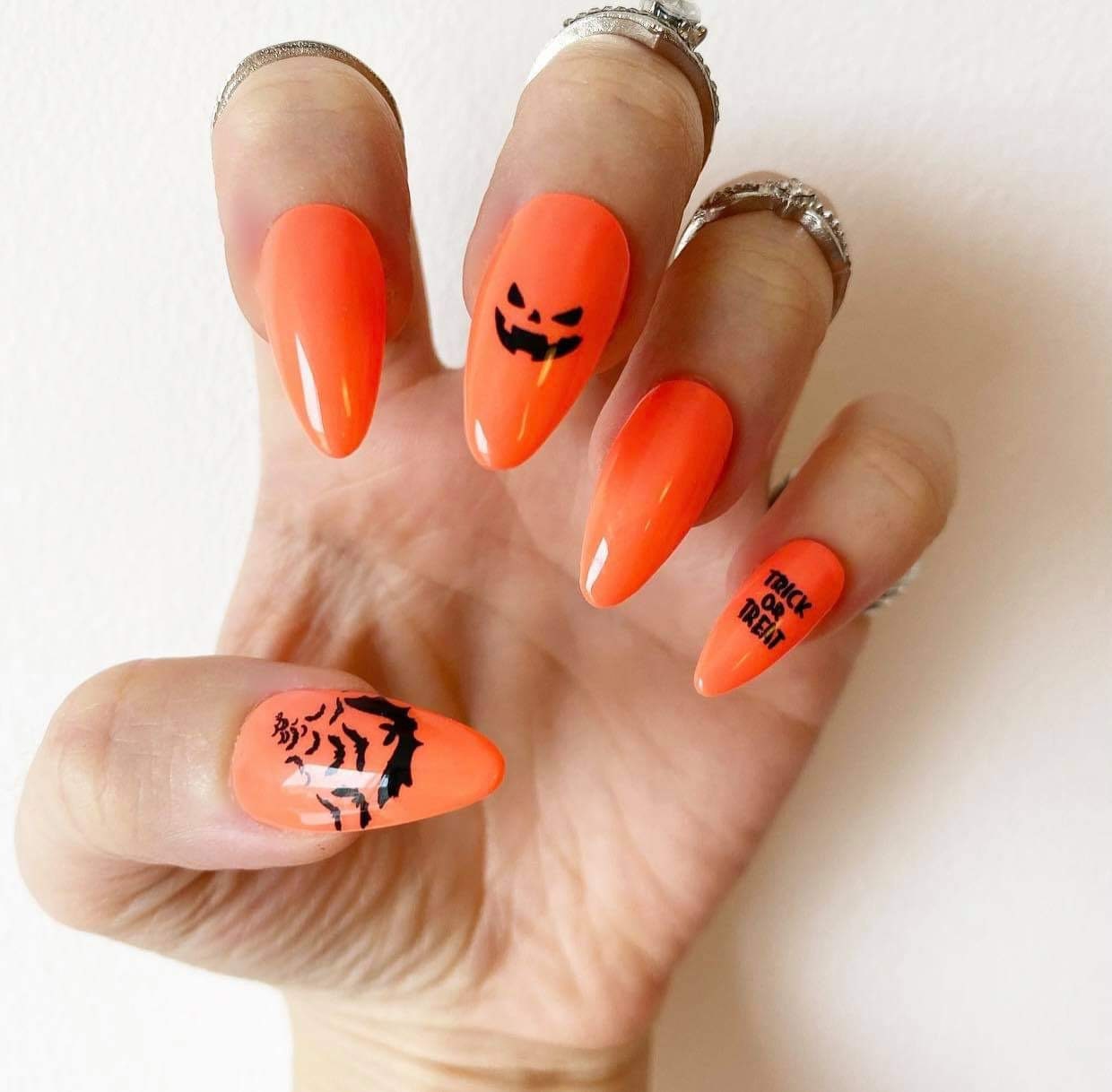 Glow in the dark orange nails best sale