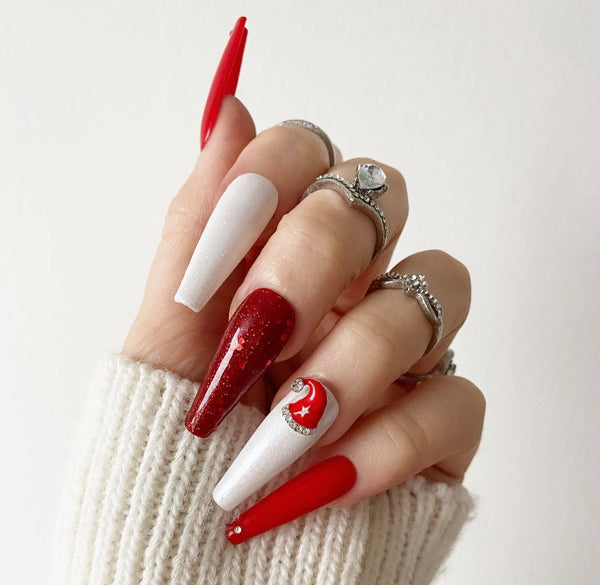 Load image into Gallery viewer, &quot;Santa Stole The Candy Cane&quot; with glitter &amp; rhinestones - illuminatebyliana
